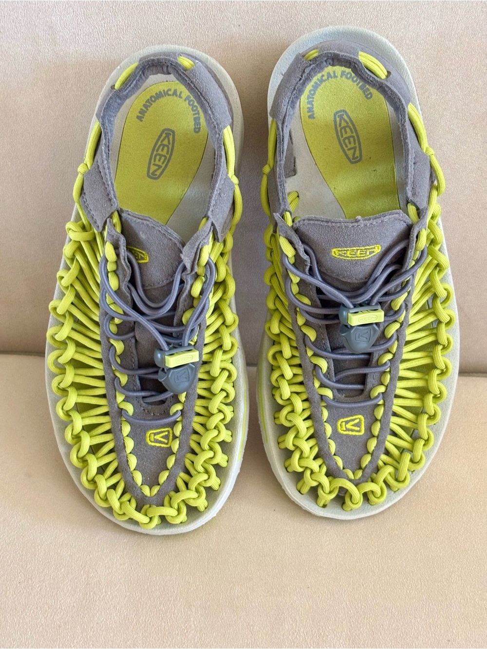 Keen Kids Yellow and Gray UNEEK Corded Sandals